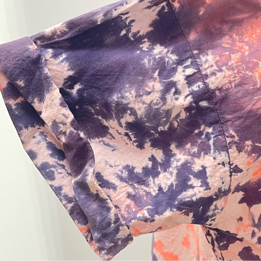 Cali Dreaming Town Sunset Pink Blue Tie Dye Short Sleeve Tee Size Small - Picture 6 of 11
